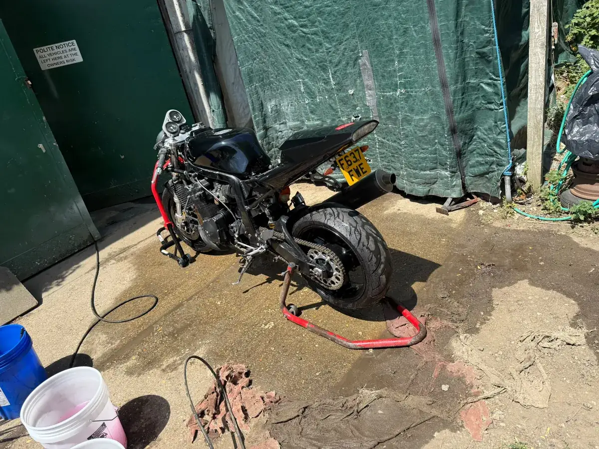 Streetfighter rear view during the detail at the unit