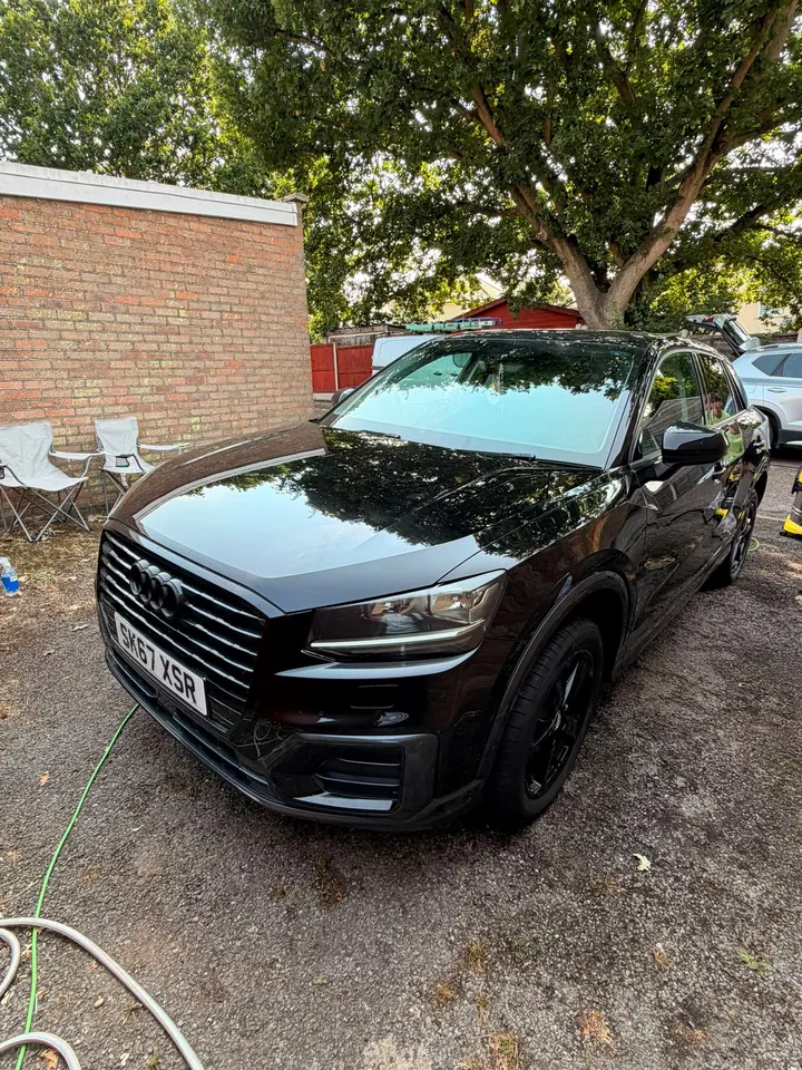 Black Audi Q2 after a full exterior detail by Apex Auto Detailing